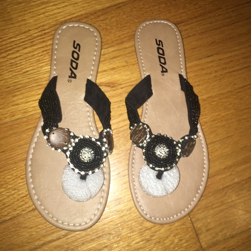 SODA BLACK LACE SANDALS - Picture 1 of 6